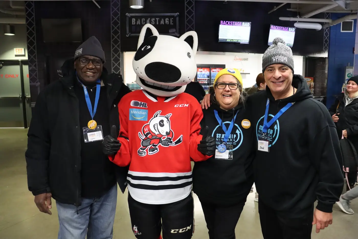 Dan Giancola with community organizations in Niagara